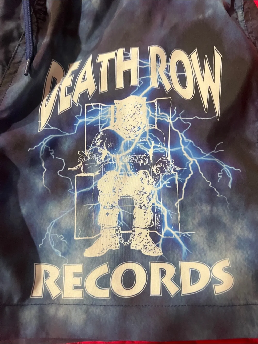 Death Row Records Navy Tie-Dye Men's Swim Trunks